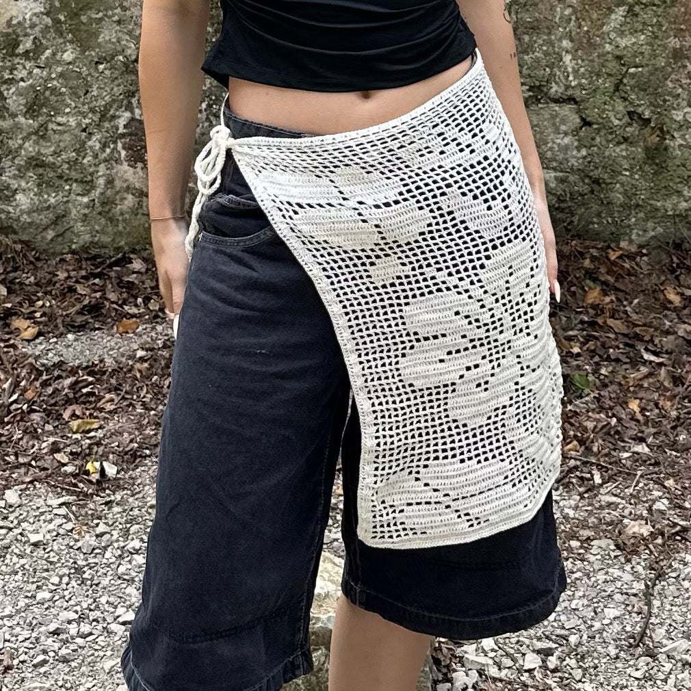 Crochet Filet Tie Skirt Pattern