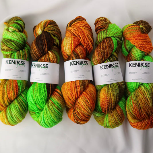Aran Superwash Merino Wool Yarn 100g in colour Moss Fox