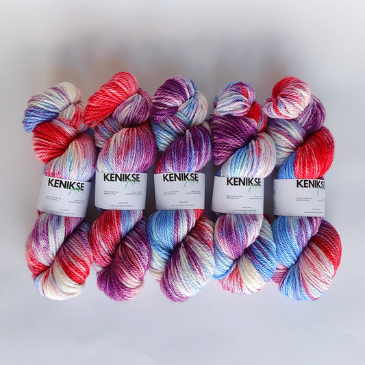 Aran Superwash Merino Wool Yarn 100g in colour Periwinkle