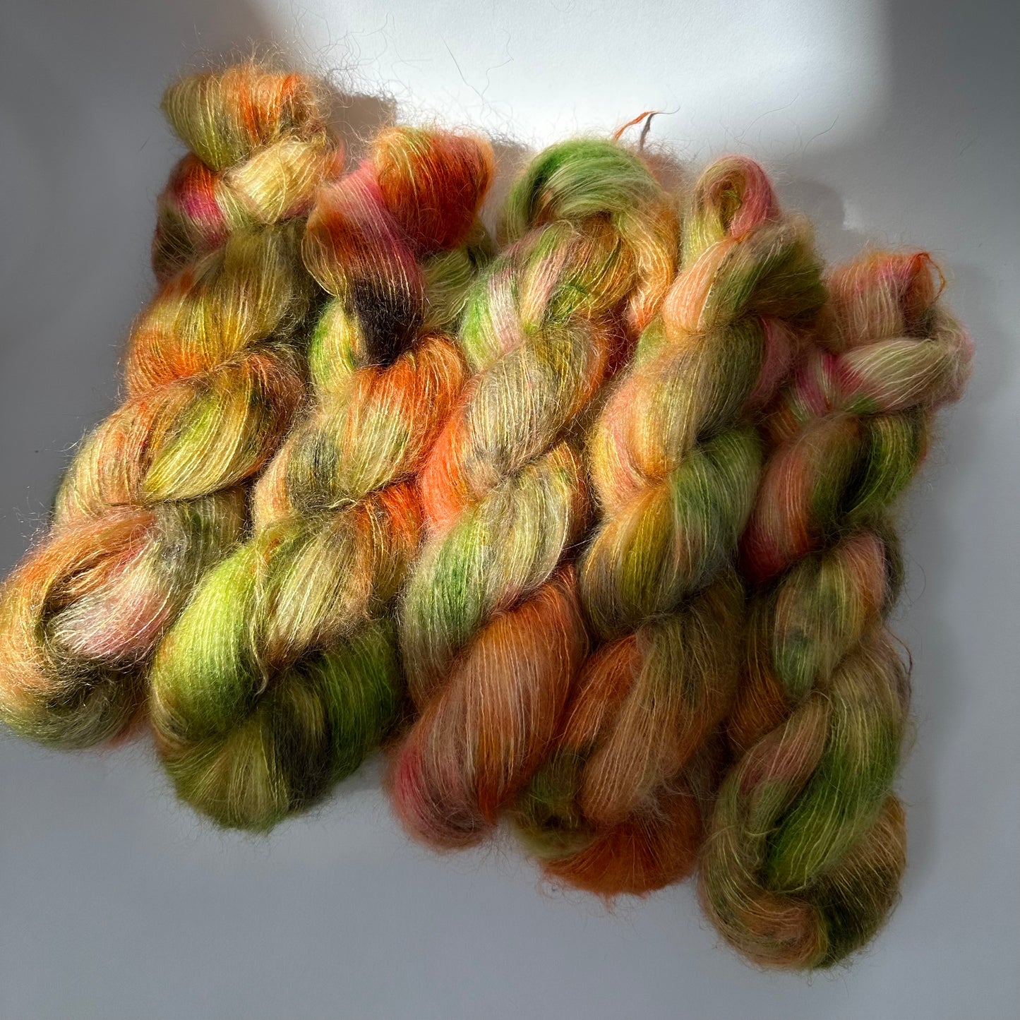 Lace Weight Superkid Mohair and Mulberry Silk Yarn 50g in colour Untamed