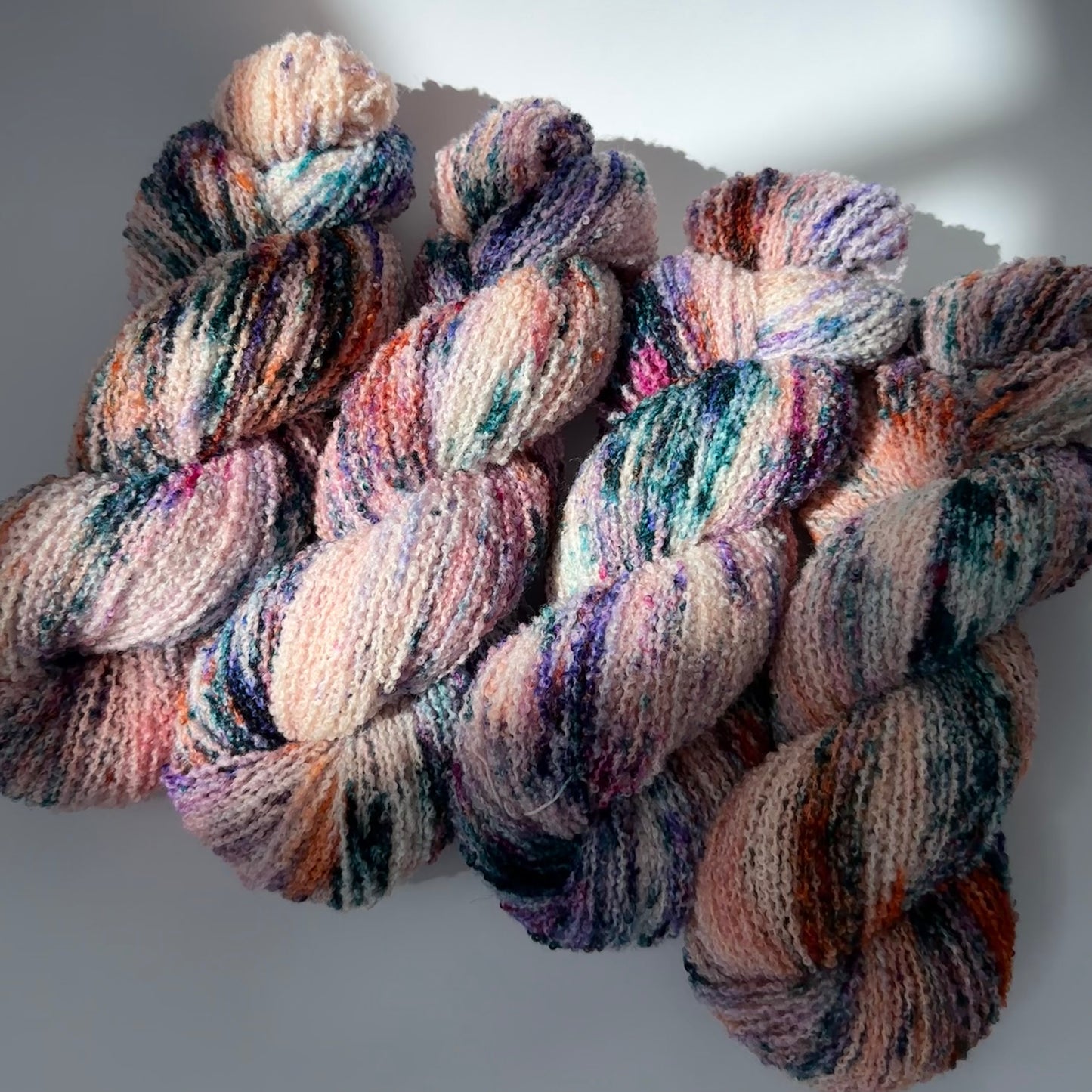 DK Superwash Merino Boucle Wool 100g in colour Tantrum