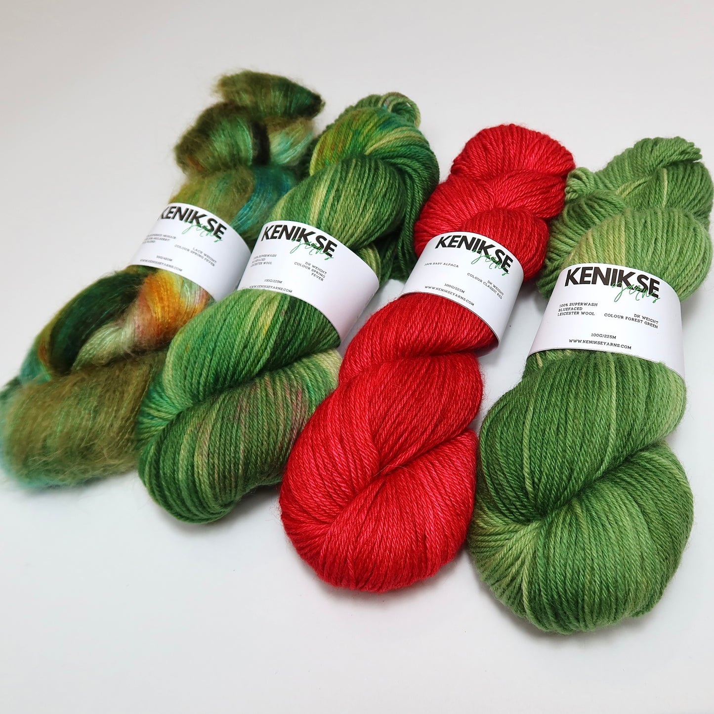 Whimsy Yarn Bundle 3 x 100g and 1 x 50g. skeins