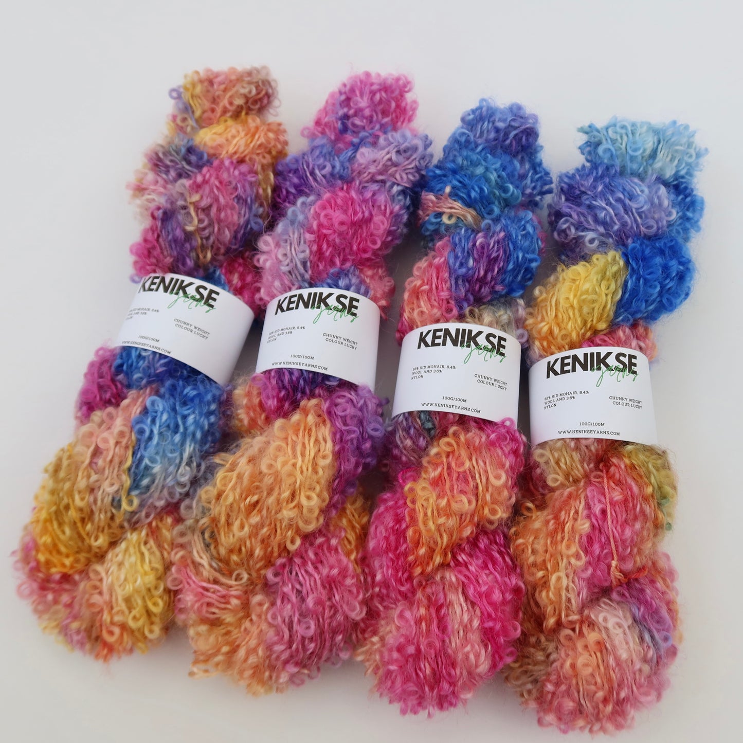 Chunky Mohair Loop yarn 100g in colour Lucky