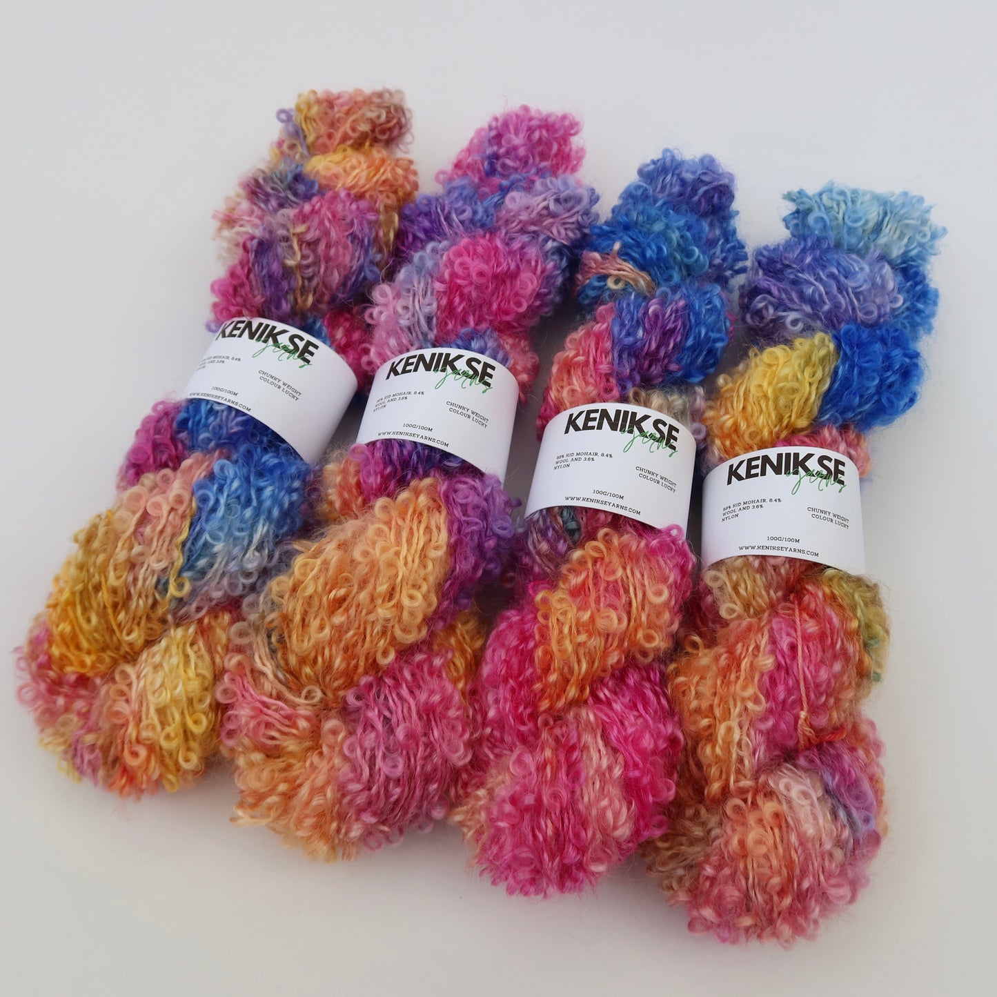 Chunky Mohair Loop yarn 100g in colour Lucky