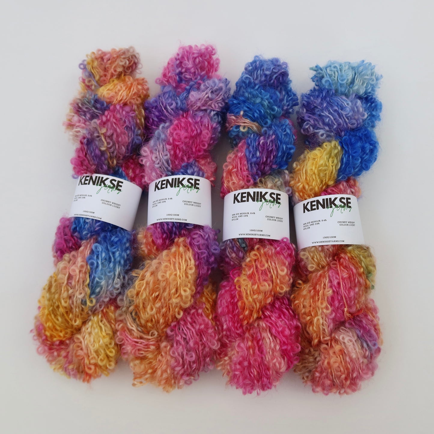 Chunky Mohair Loop yarn 100g in colour Lucky