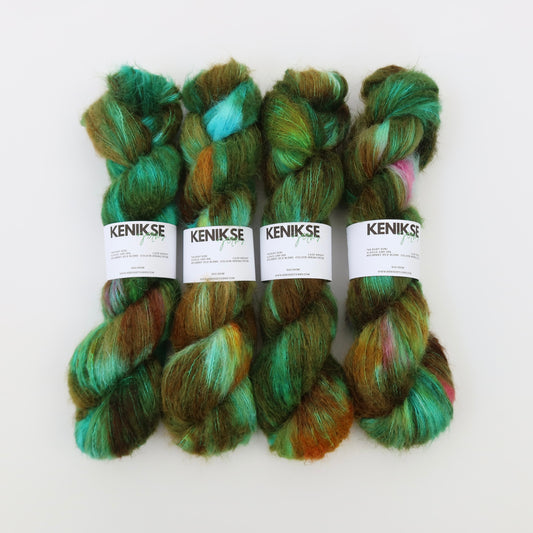 Lace Weight Baby Suri Alpaca and Mulberry Silk 50g in colour Spring Fever