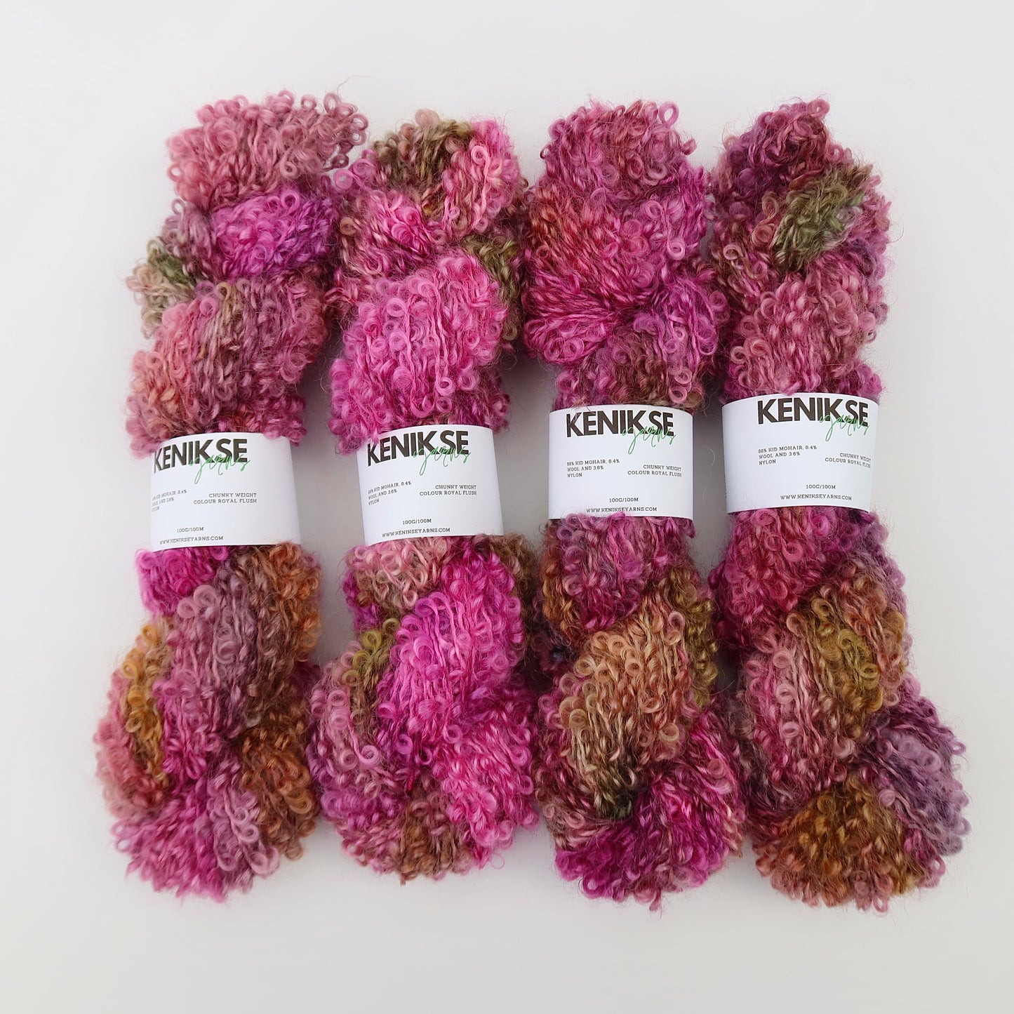 Chunky Mohair Loop yarn 100g in colour Royal Flush