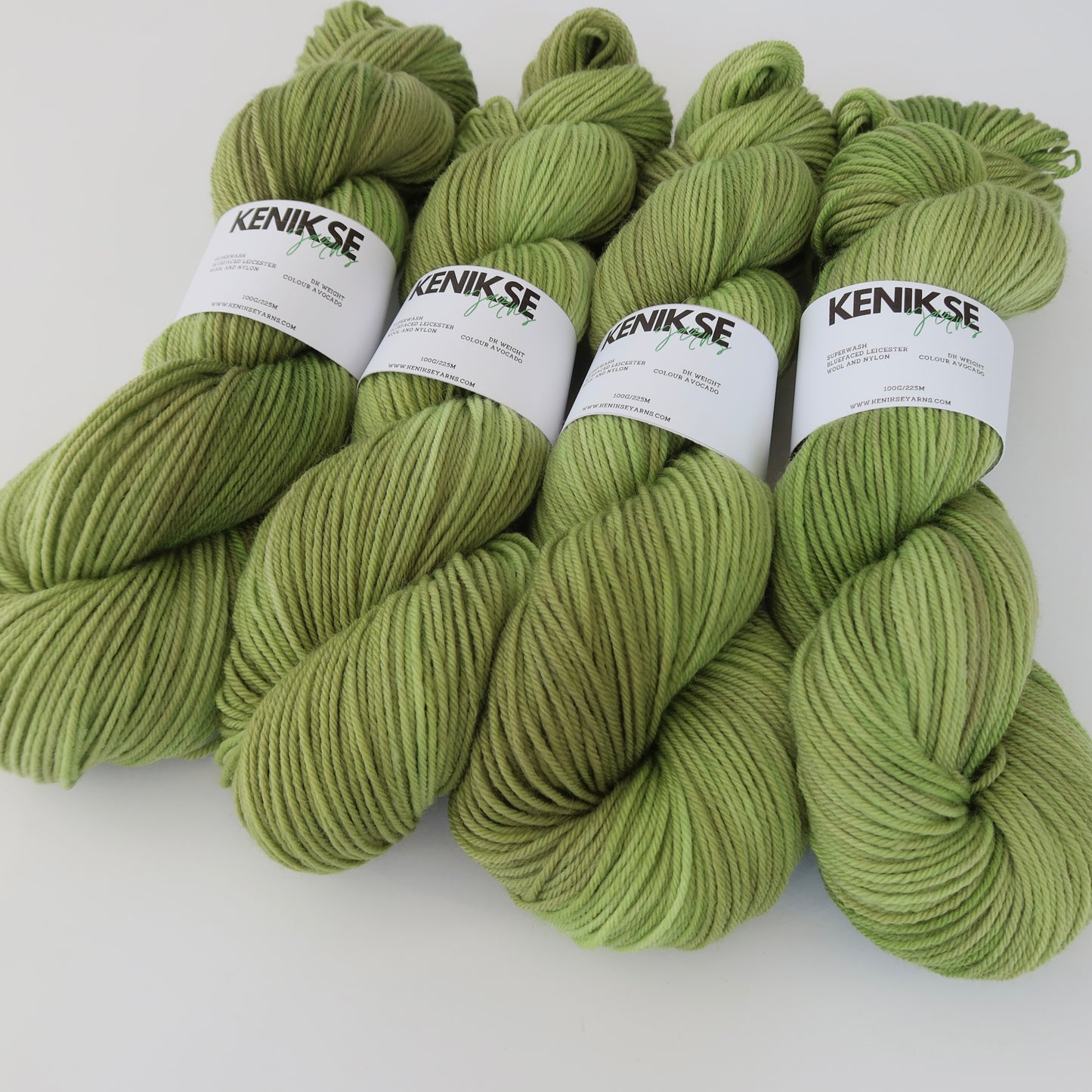 DK Superwash Bluefaced Leicester Wool and Nylon Yarn 100g in colour Avocado