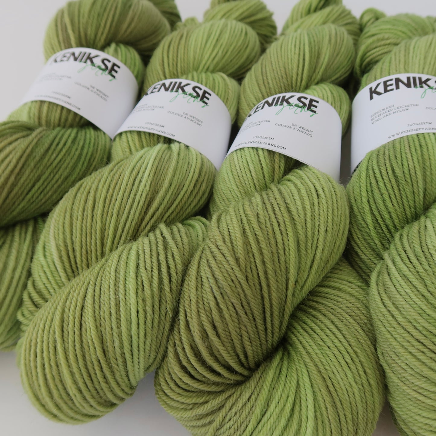DK Superwash Bluefaced Leicester Wool and Nylon Yarn 100g in colour Avocado