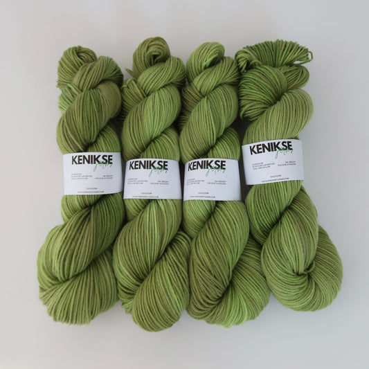 DK Superwash Bluefaced Leicester Wool and Nylon Yarn 100g in colour Avocado