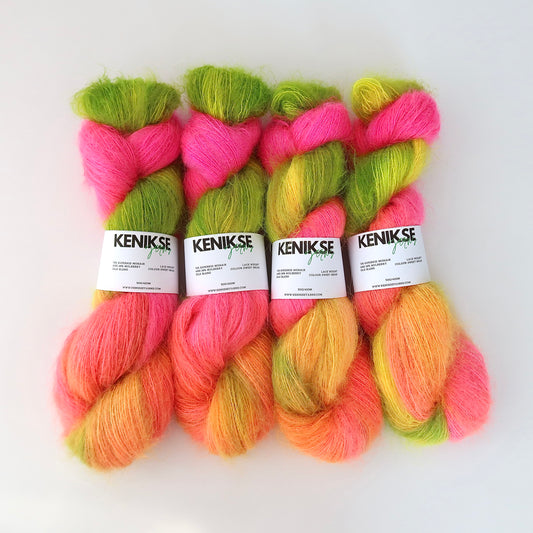 Lace Weight Superkid Mohair and Mulberry Silk Yarn 50g in colour Sweet Briar