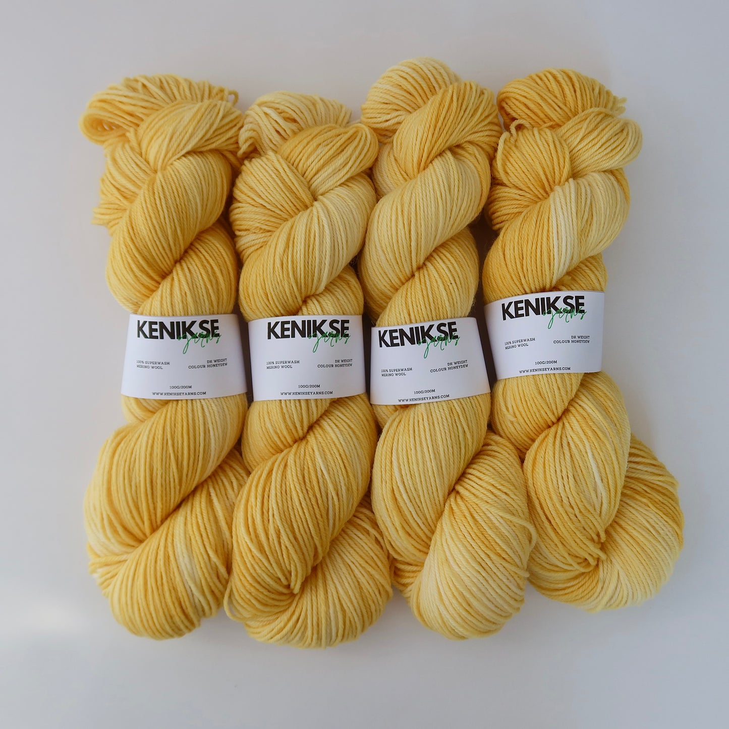 DK Superwash Merino Wool Yarn 100g in colour Honeydew