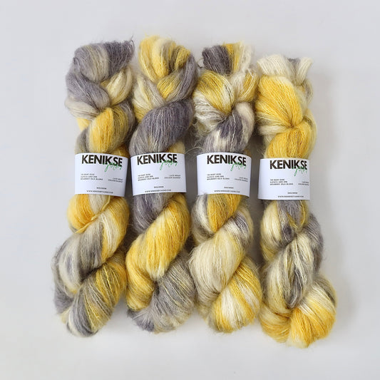 Lace Baby Suri Alpaca and Silk Yarn 50g in colour Ragwort