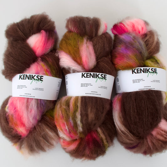 Lace Superwash Merino Wool and Nylon Yarn 100g in colour Truffle