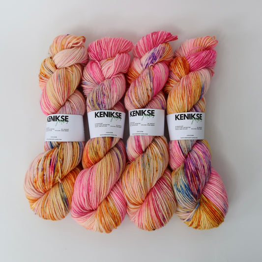 DK Superwash Bluefaced Leicester Wool and Nylon Yarn 100g in colour June Berry