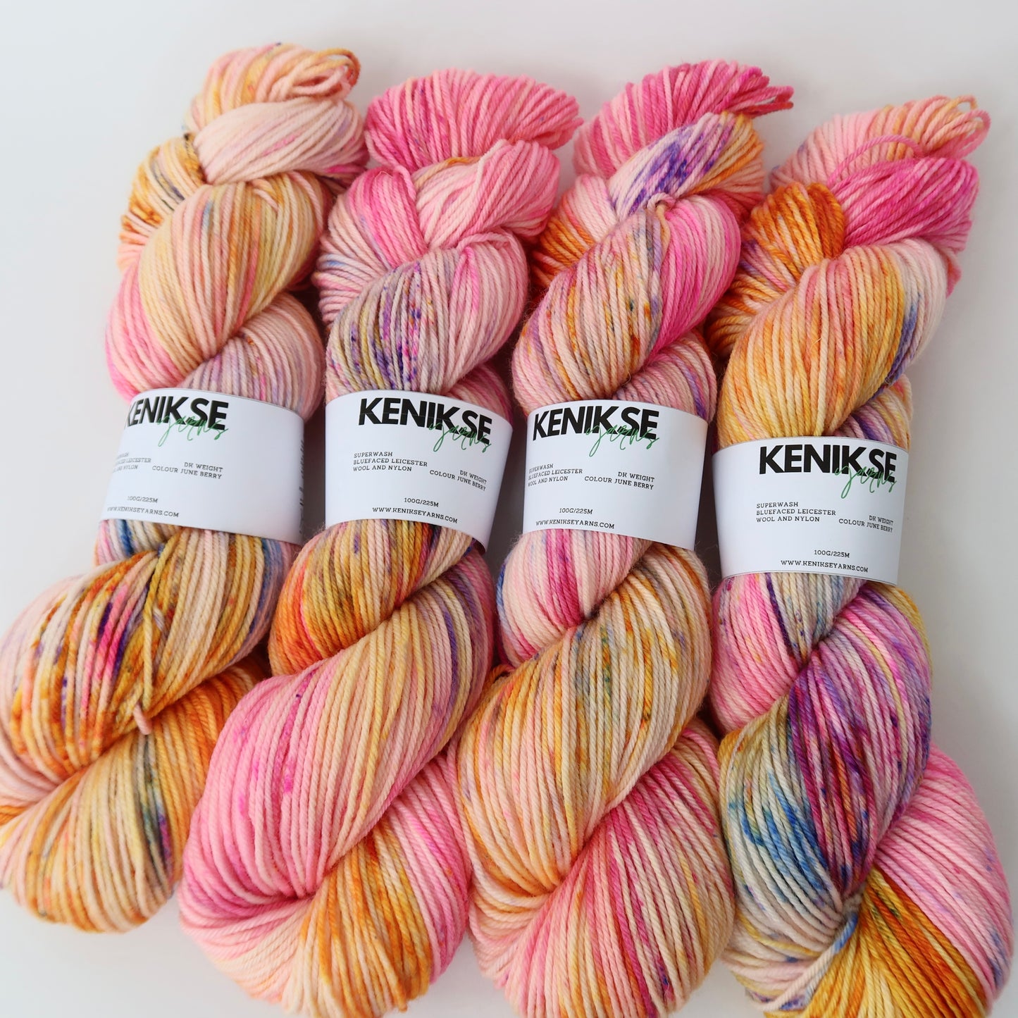 DK Superwash Bluefaced Leicester Wool and Nylon Yarn 100g in colour June Berry