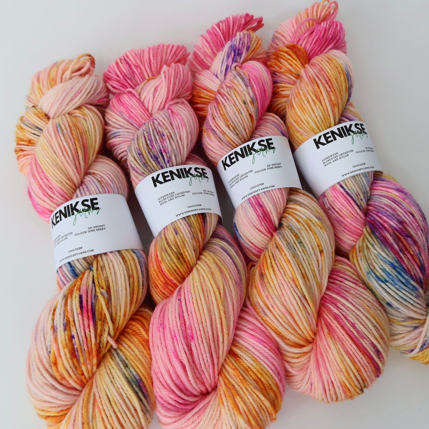 DK Superwash Bluefaced Leicester Wool and Nylon Yarn 100g in colour June Berry