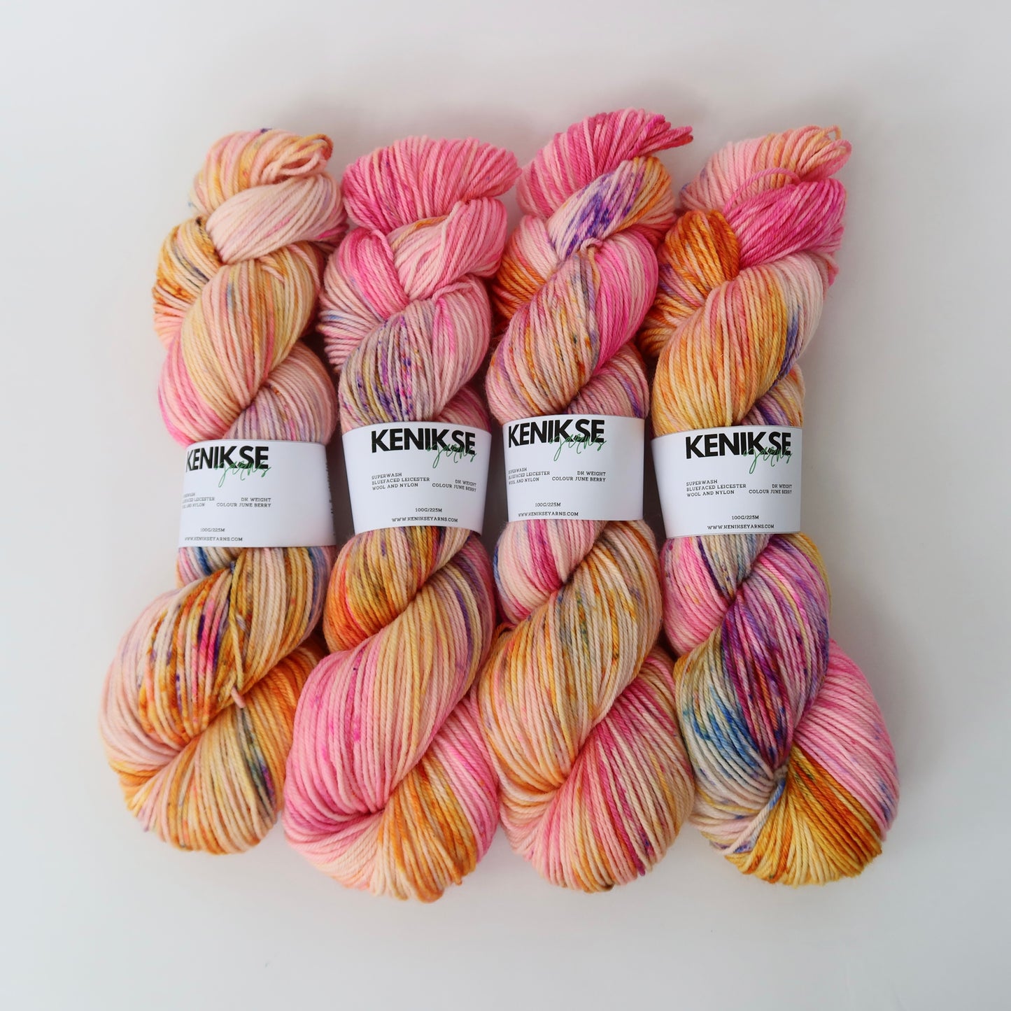 DK Superwash Bluefaced Leicester Wool and Nylon Yarn 100g in colour June Berry