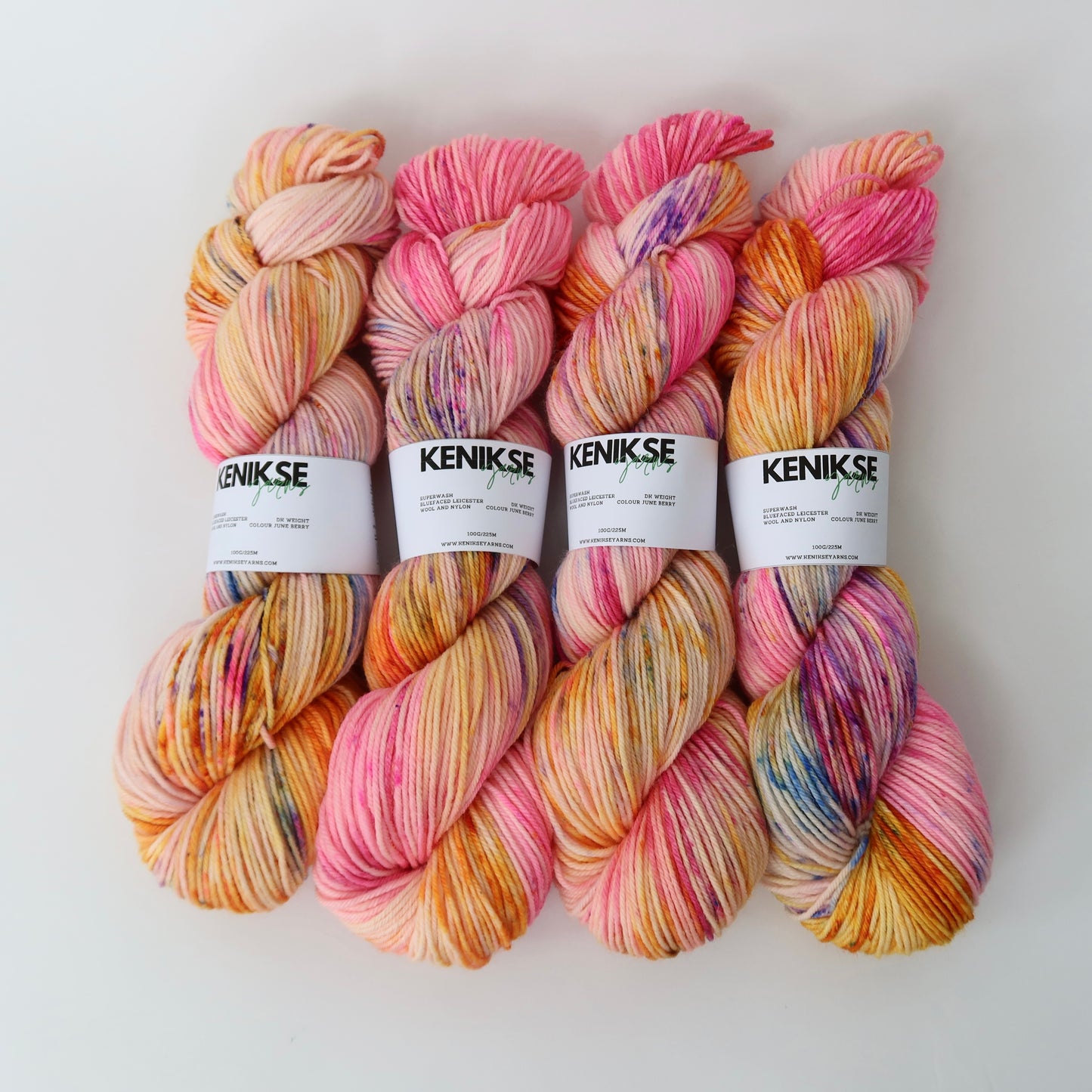DK Superwash Bluefaced Leicester Wool and Nylon Yarn 100g in colour June Berry