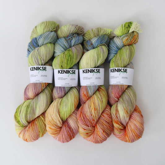4-ply Superwash Bluefaced Leicester Wool and Nylon Yarn 100g in colour Alien