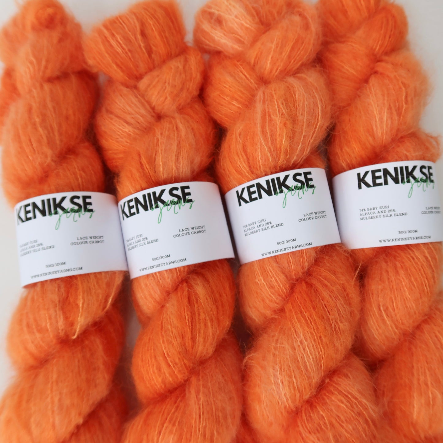 DK Baby Suri Alpaca and Silk Yarn 100g in colour Carrot