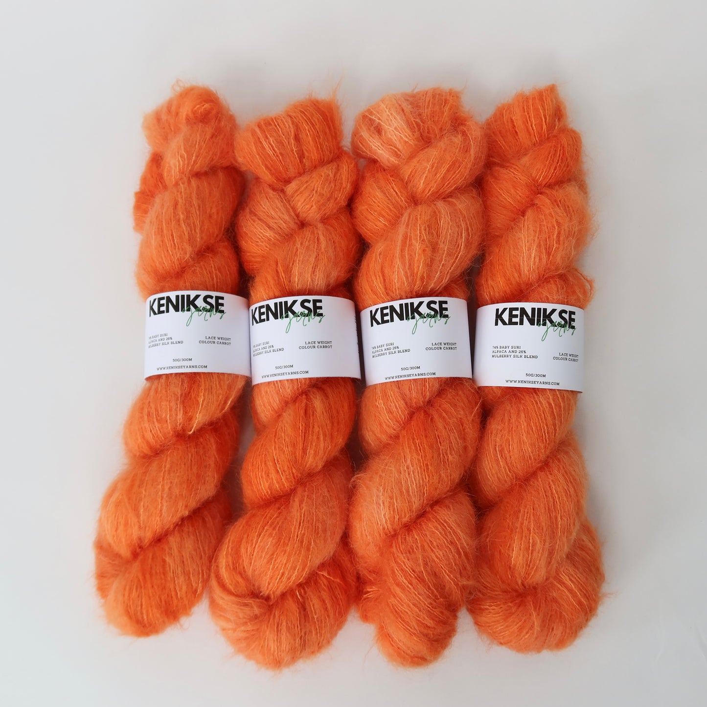 DK Baby Suri Alpaca and Silk Yarn 100g in colour Carrot