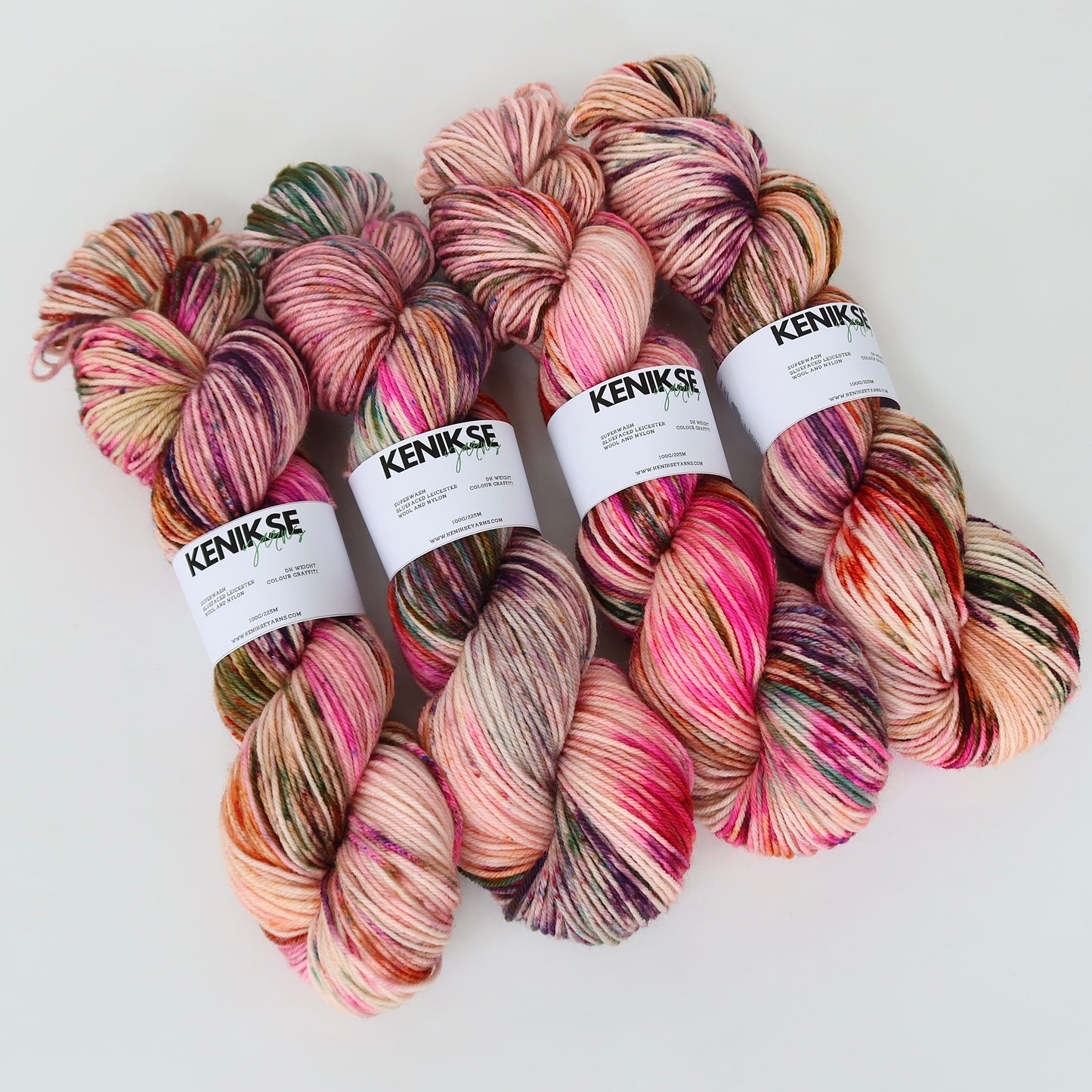 DK Superwash Bluefaced Leicester Wool and Nylon Yarn 100g in colour Graffiti
