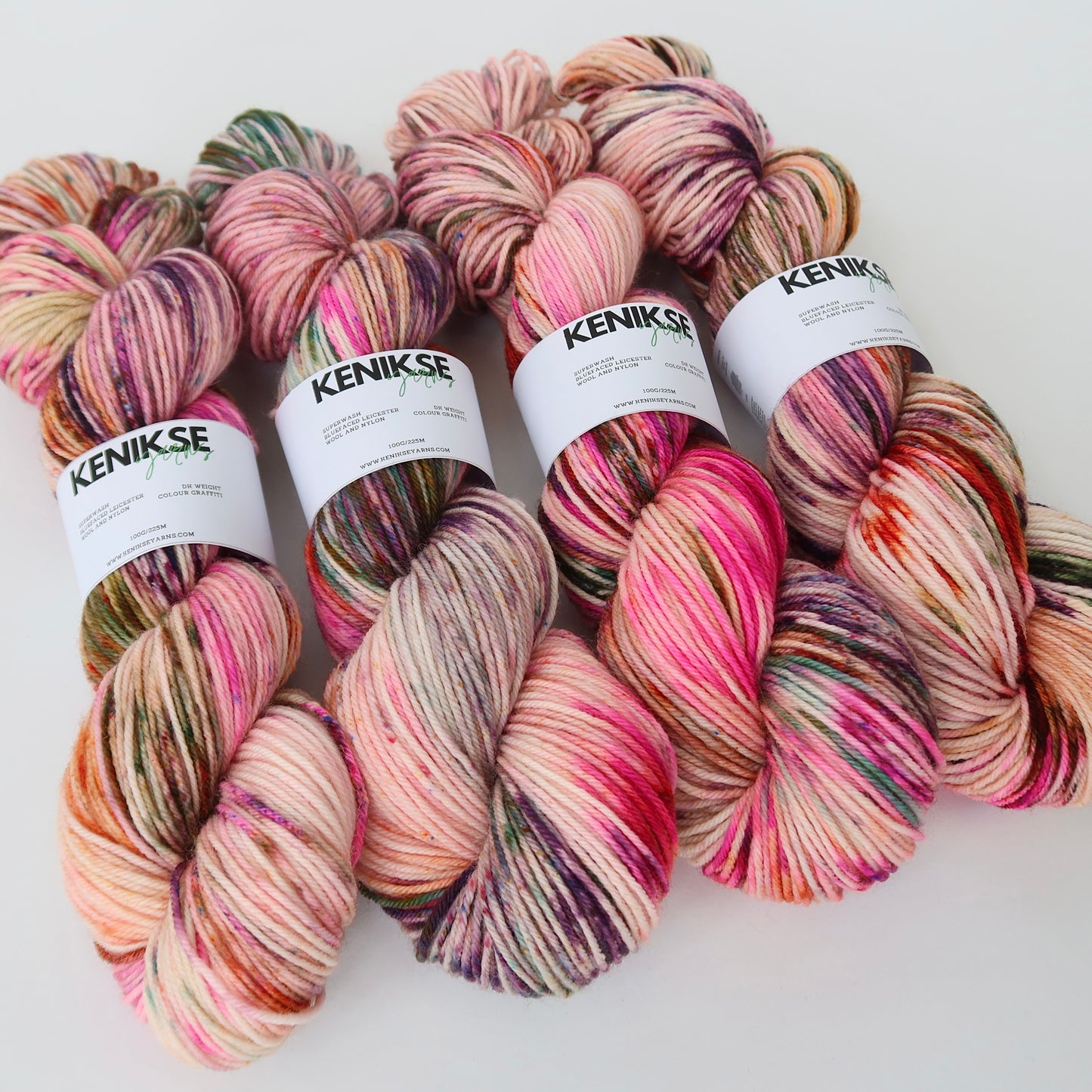 DK Superwash Bluefaced Leicester Wool and Nylon Yarn 100g in colour Graffiti