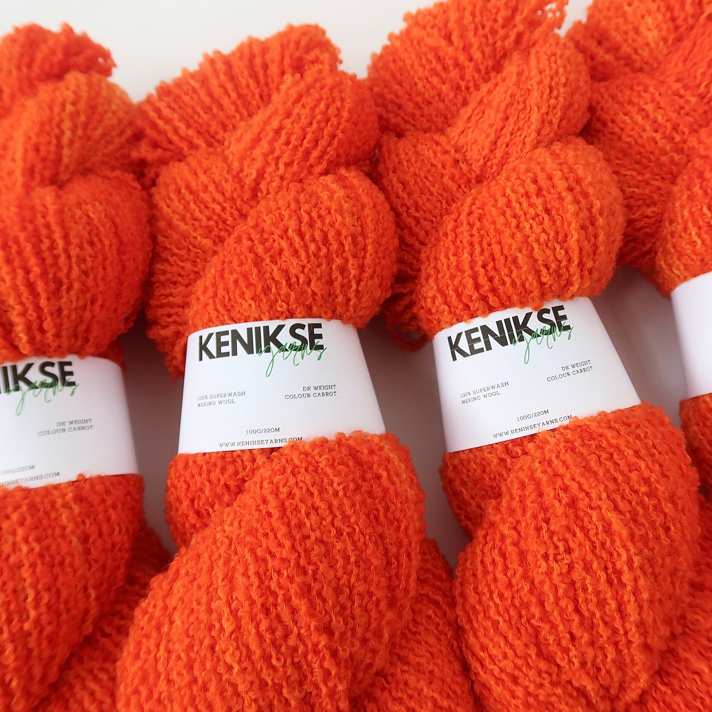 DK Superwash Merino Boucle Wool 100g in colour Carrot