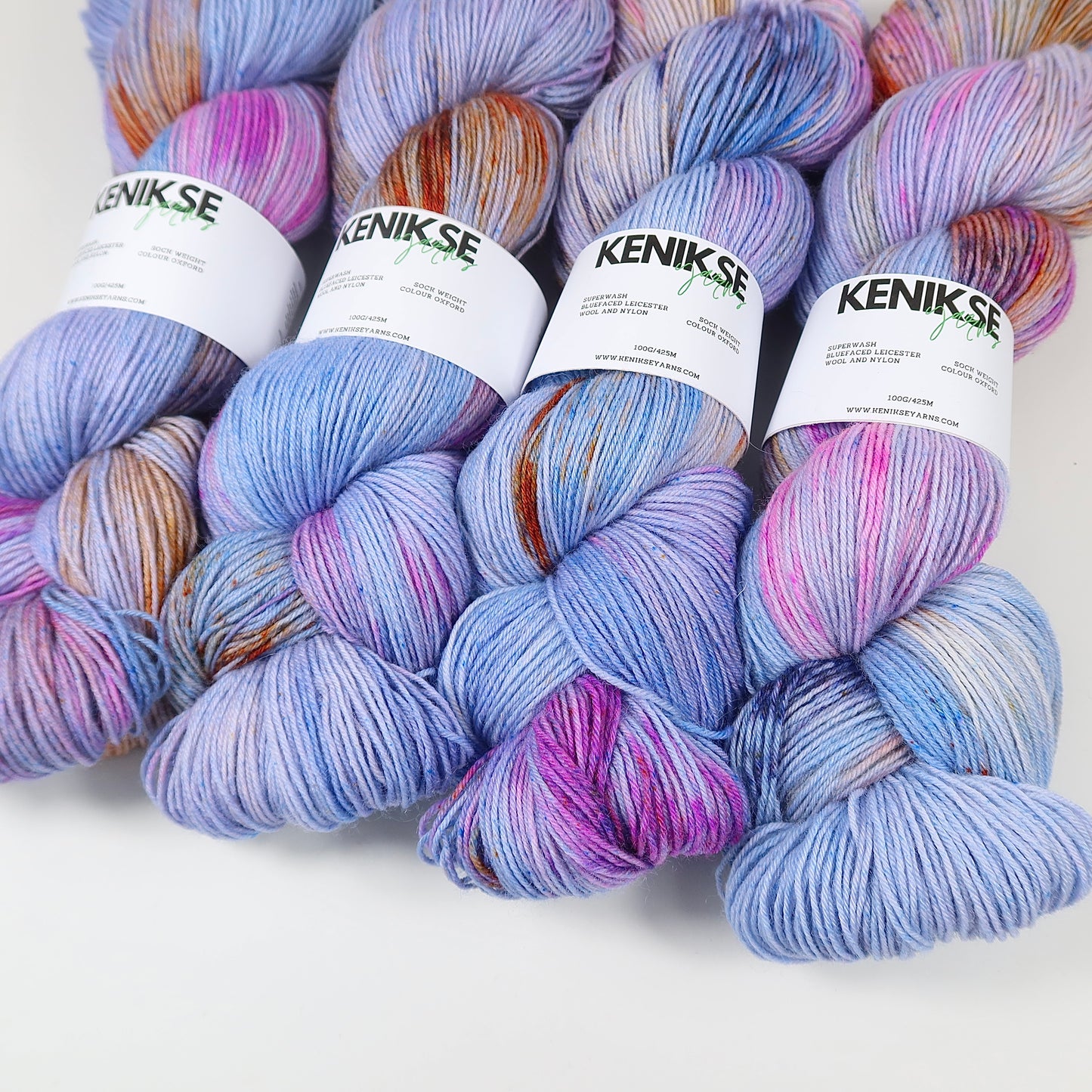 4-ply Superwash Bluefaced Leicester Wool and Nylon Yarn 100g in colour Oxford