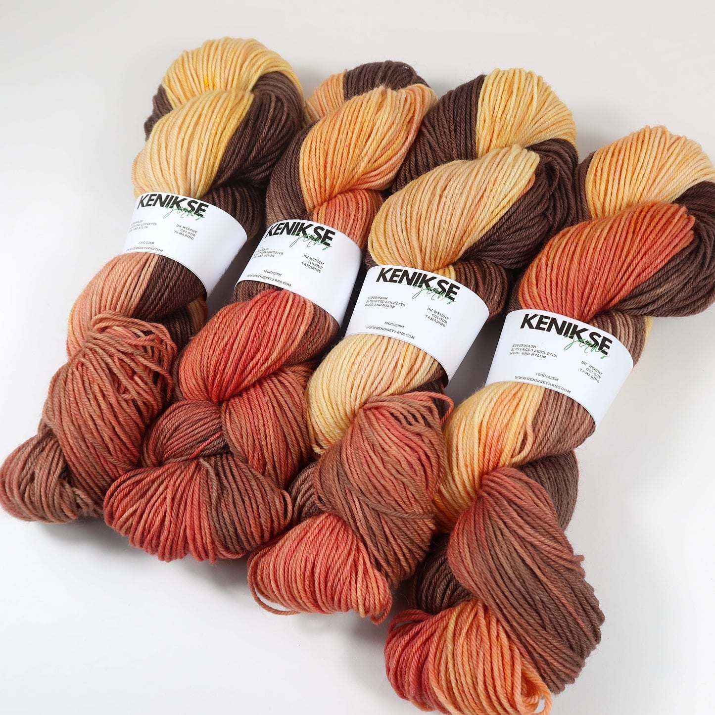 DK Superwash Bluefaced Leicester Wool and Nylon Yarn 100g in colour Tamarind