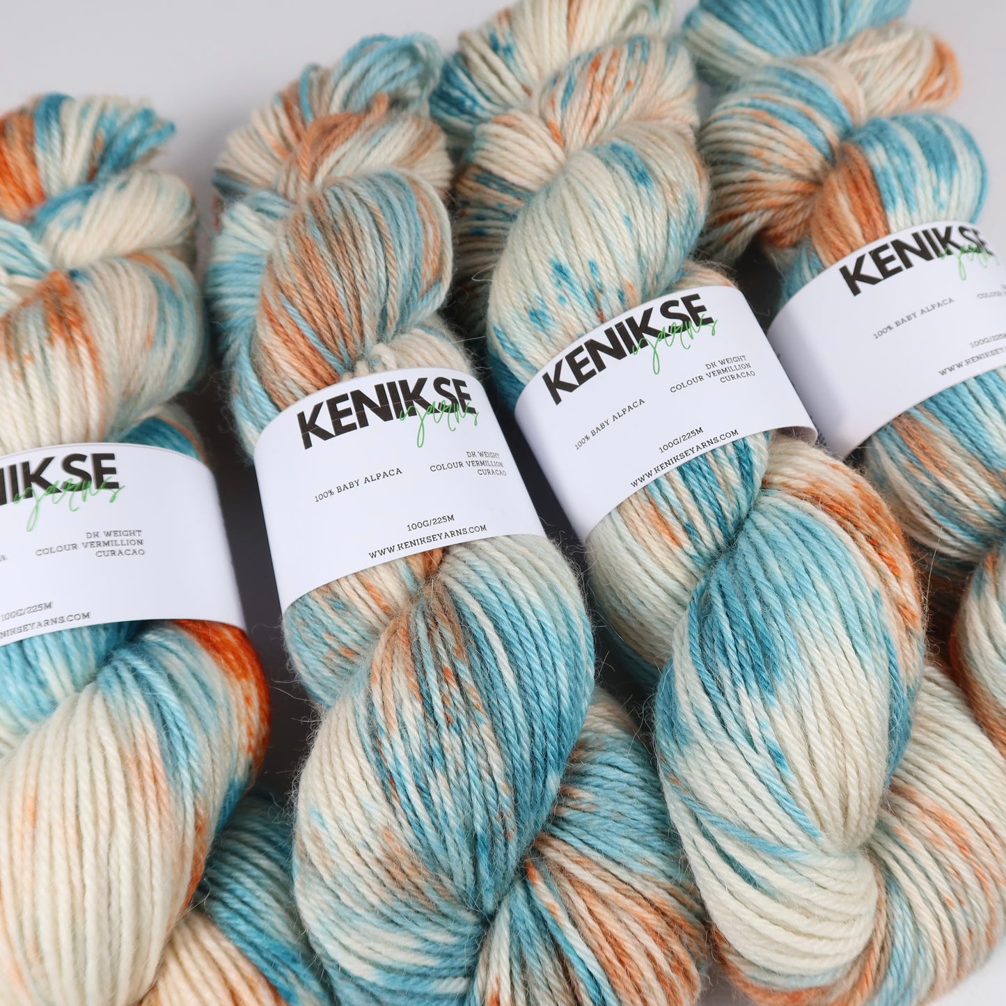 DK Baby Alpaca Yarn 100g in colour Vermillion Curacao