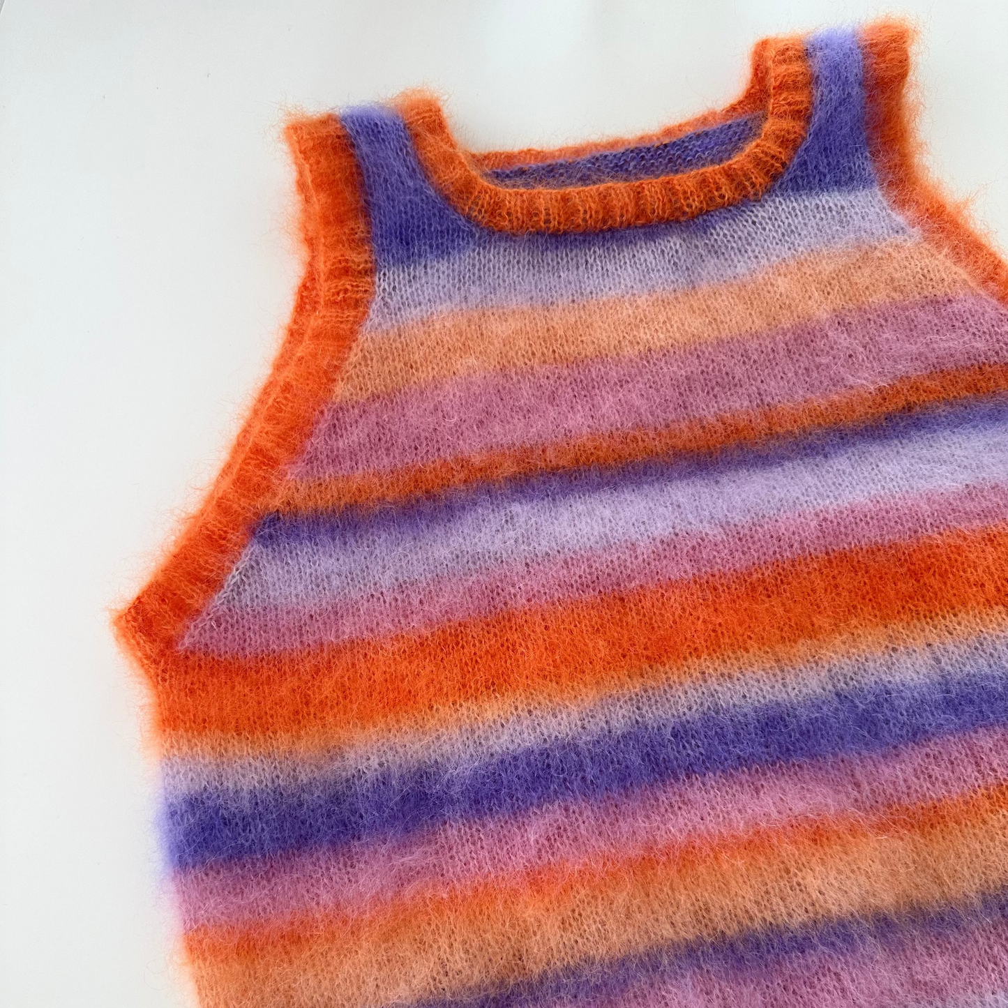 Knit Brushed Mohair Vest Pattern