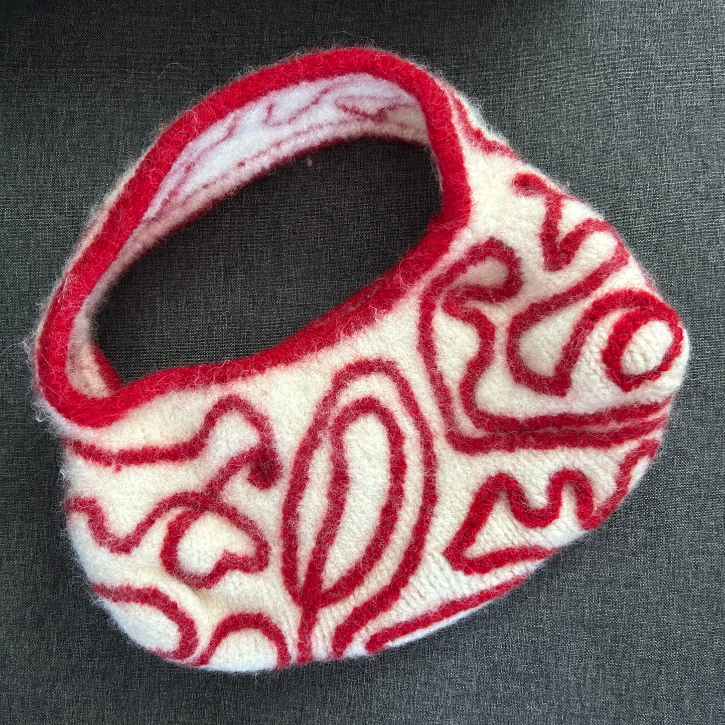 Knit felted fragment bag pattern