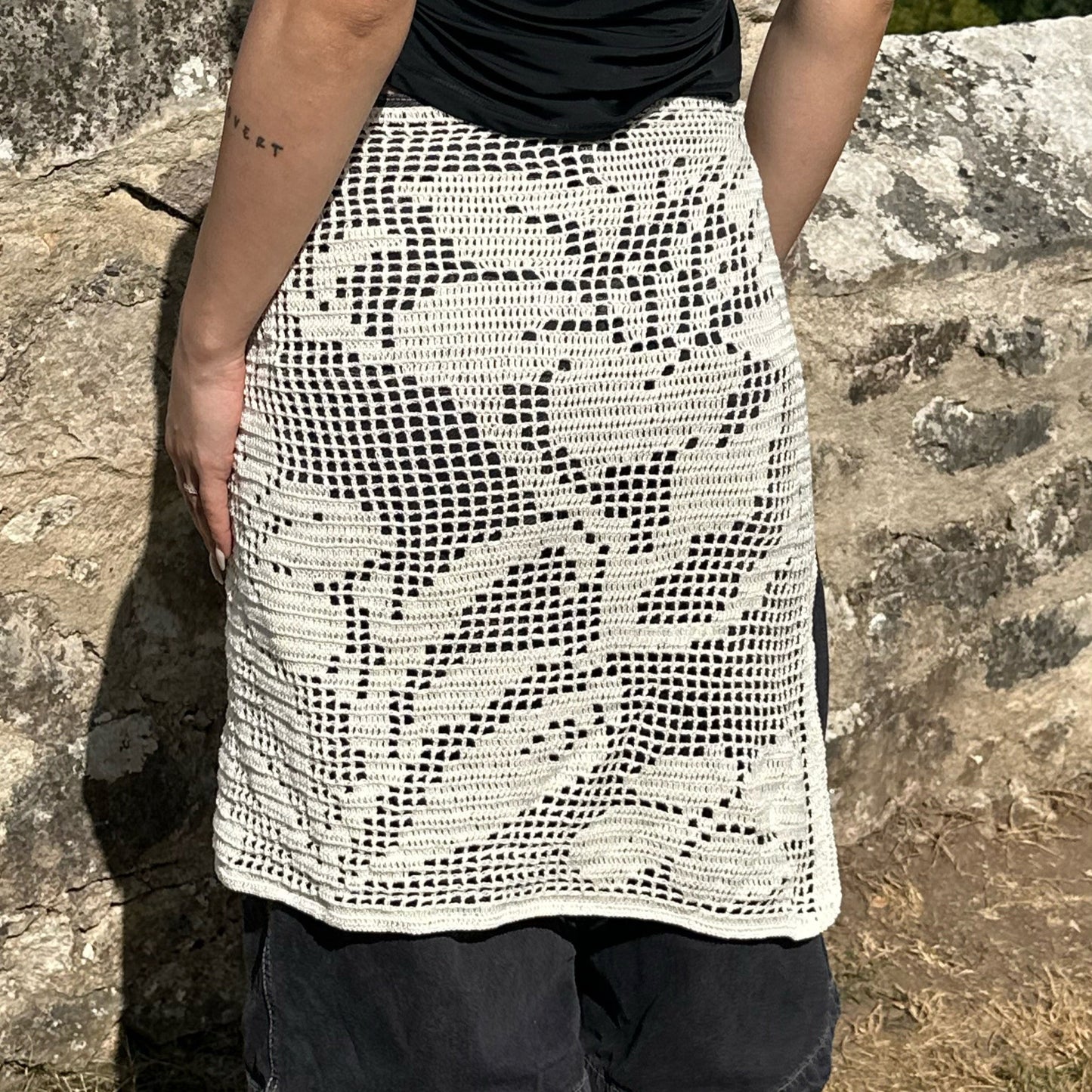 Crochet Filet Tie Skirt Pattern