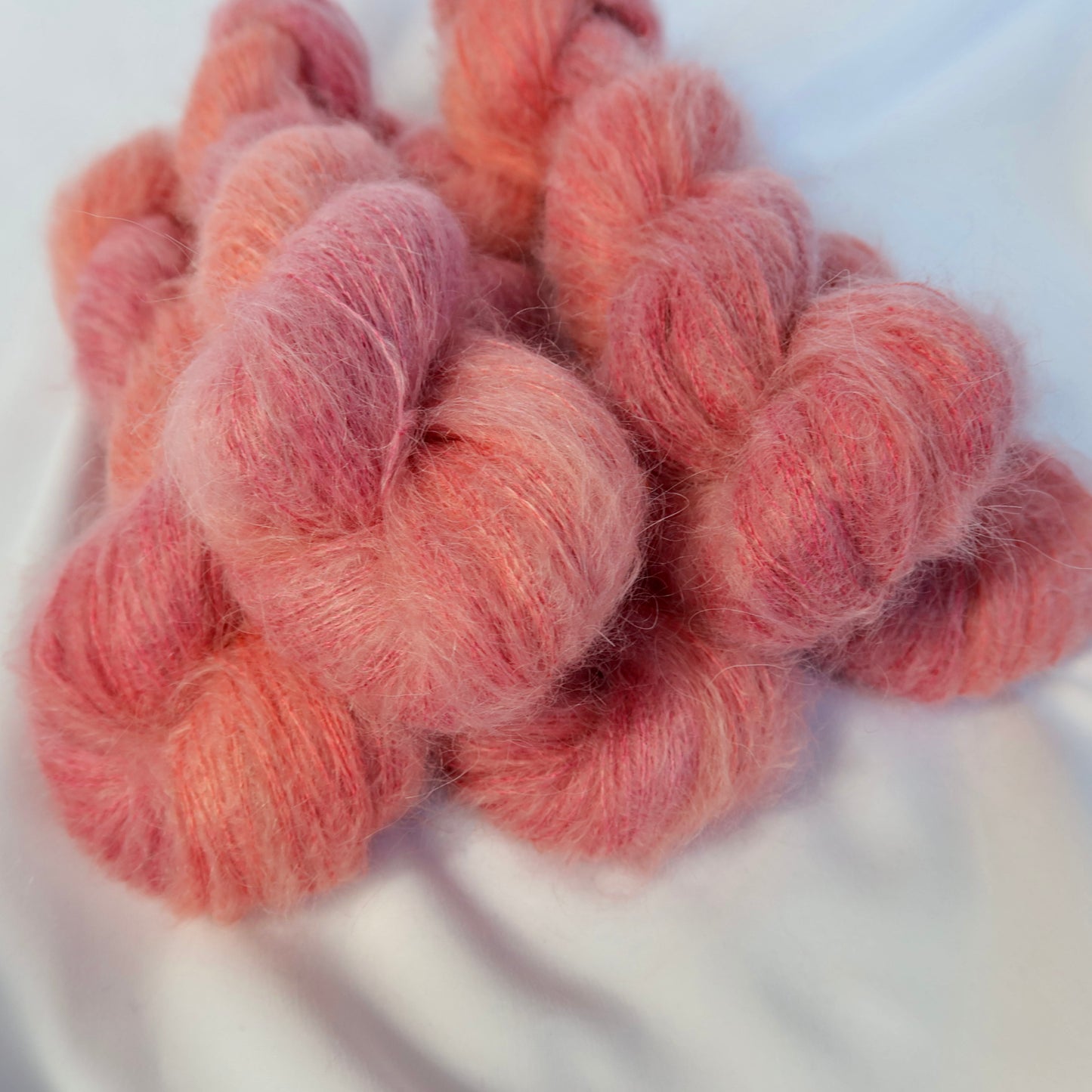 Lace Weight Superkid Mohair and Mulberry Silk Yarn 50g in colour Blazing Saffron