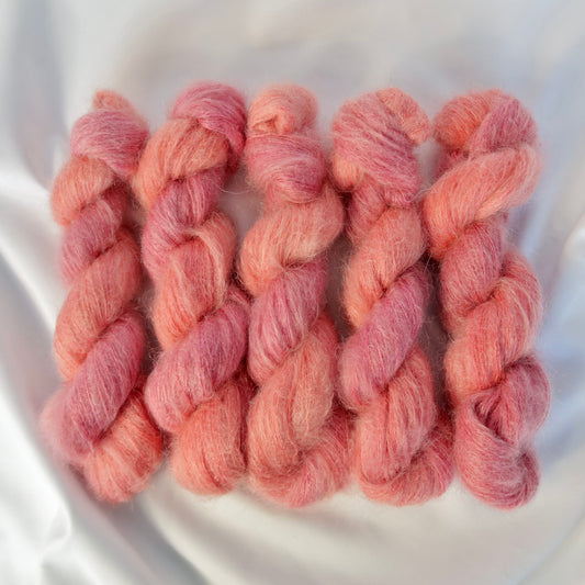 Lace Weight Superkid Mohair and Mulberry Silk Yarn 50g in colour Blazing Saffron