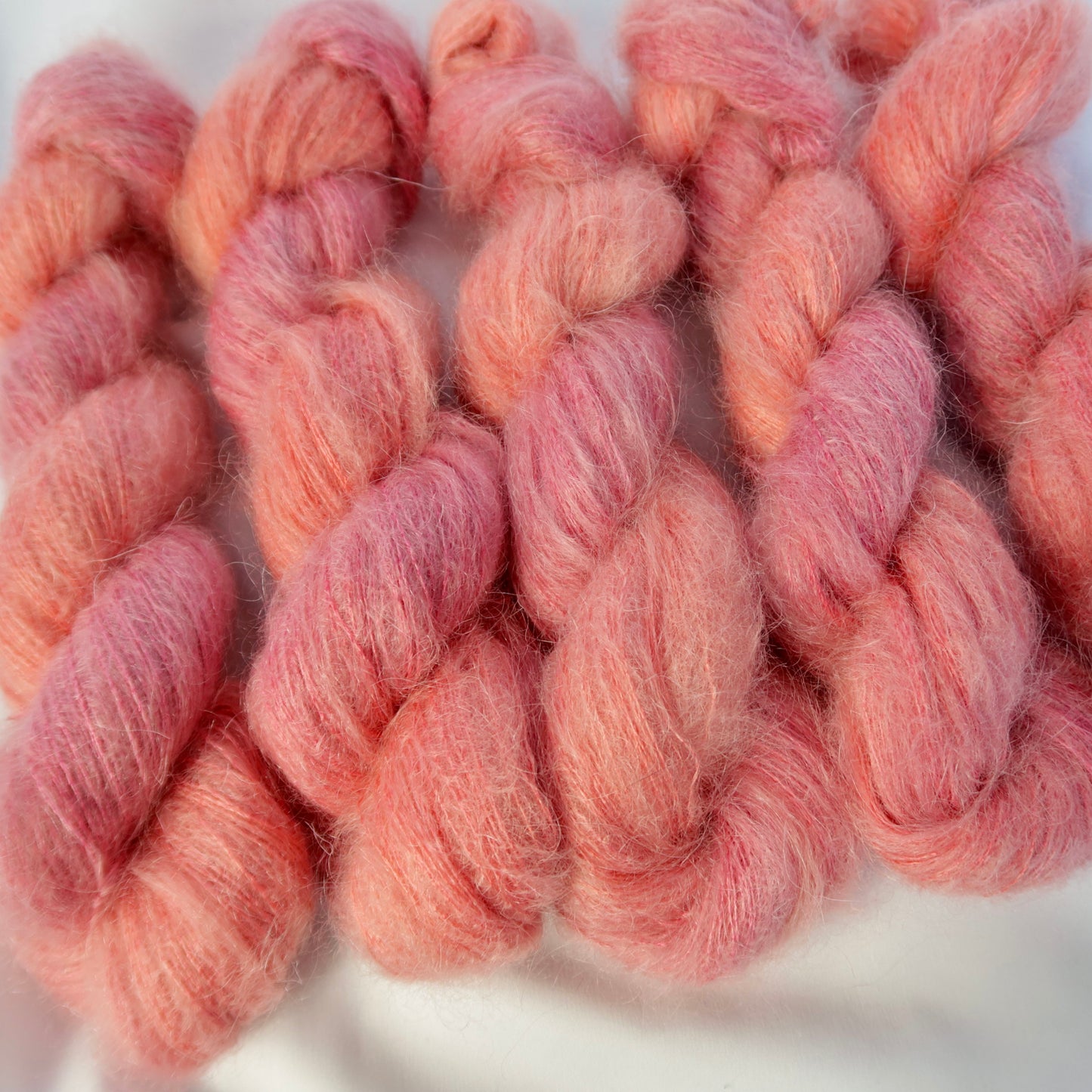 Lace Weight Superkid Mohair and Mulberry Silk Yarn 50g in colour Blazing Saffron