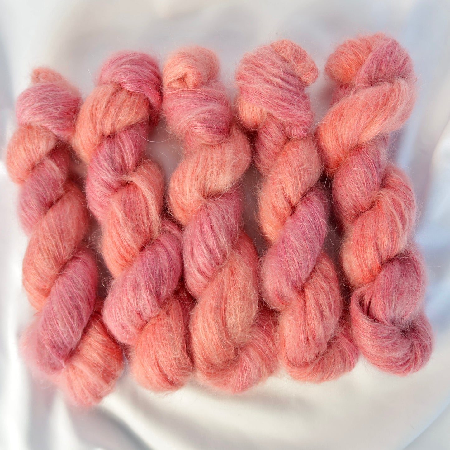 Lace Weight Superkid Mohair and Mulberry Silk Yarn 50g in colour Blazing Saffron