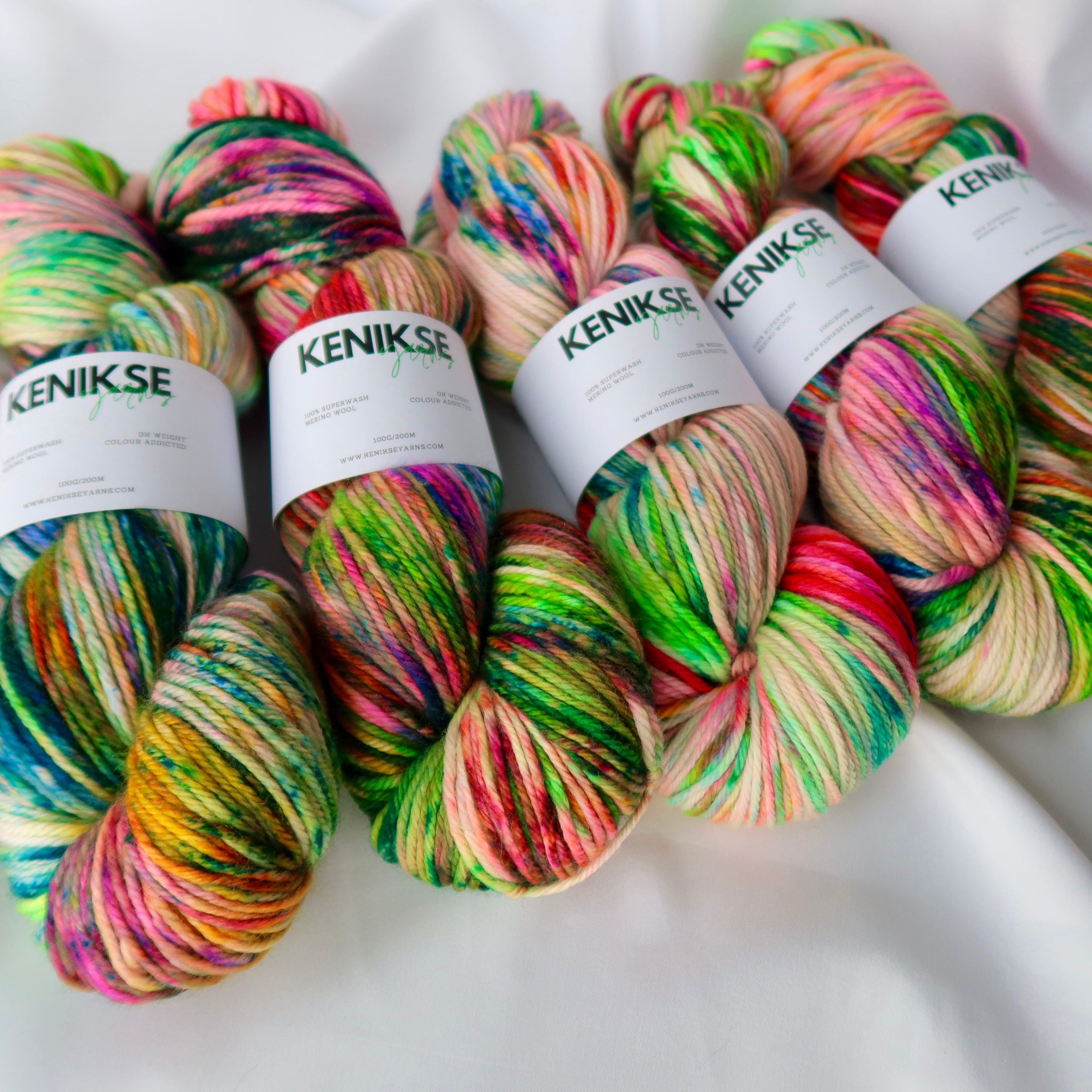 DK Superwash Merino Wool Yarn 100g in colour Addicted – Kenikse Yarns