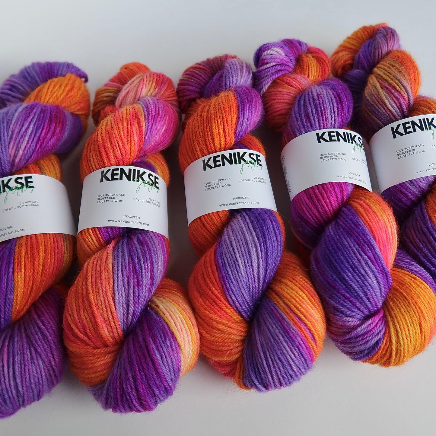 DK Superwash Bluefaced Leicester Wool Yarn 100g in colour Hot Wheels