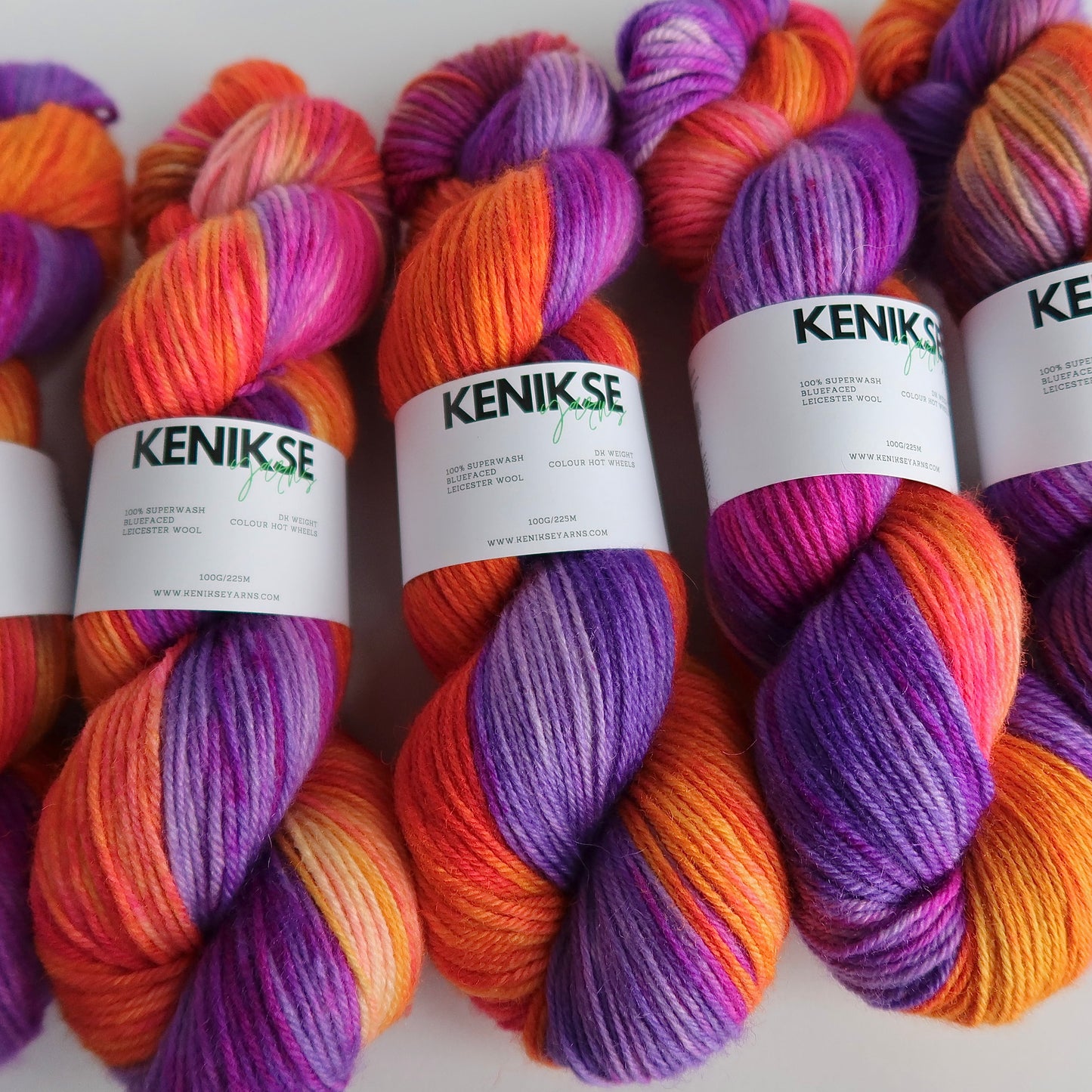 DK Superwash Bluefaced Leicester Wool Yarn 100g in colour Hot Wheels