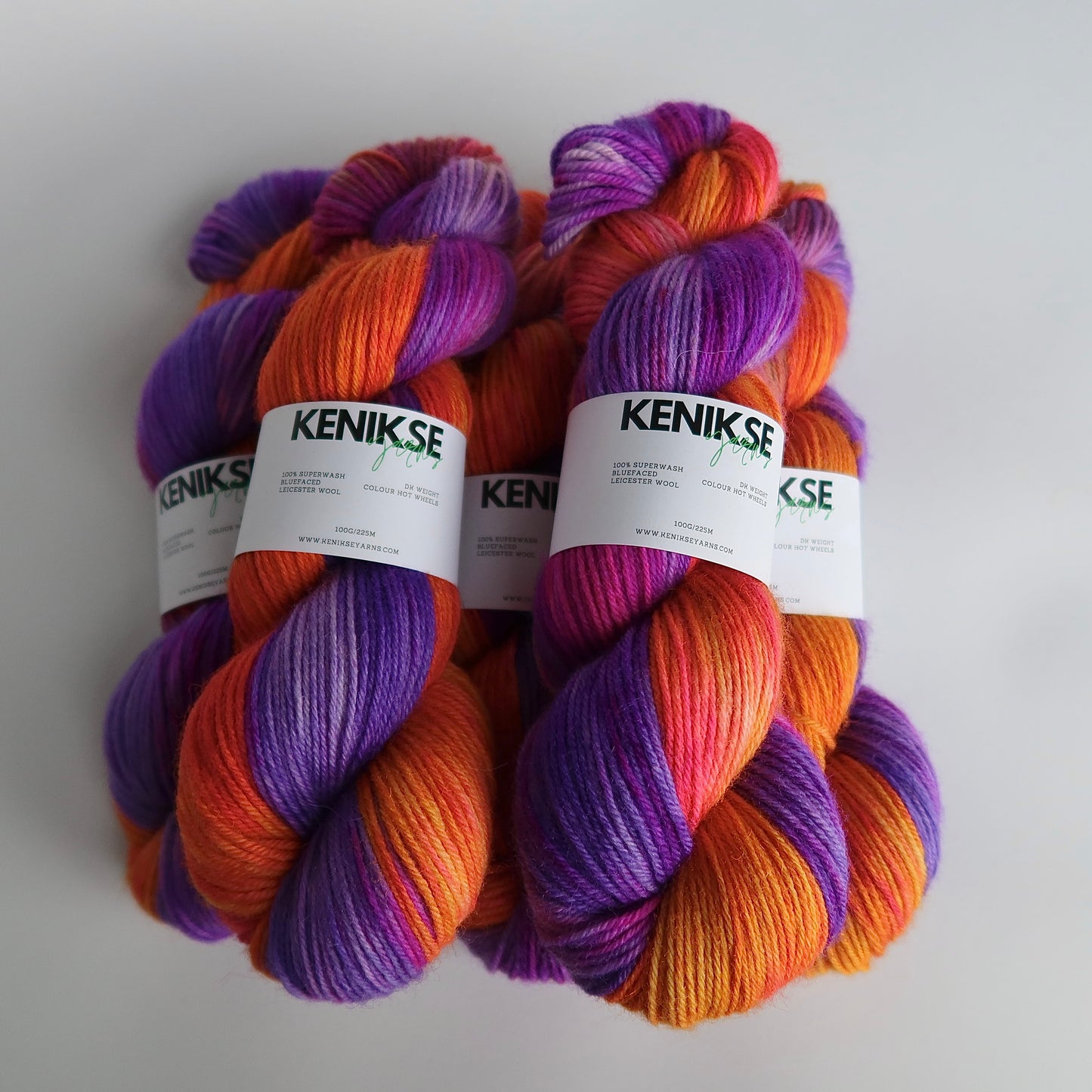 DK Superwash Bluefaced Leicester Wool Yarn 100g in colour Hot Wheels