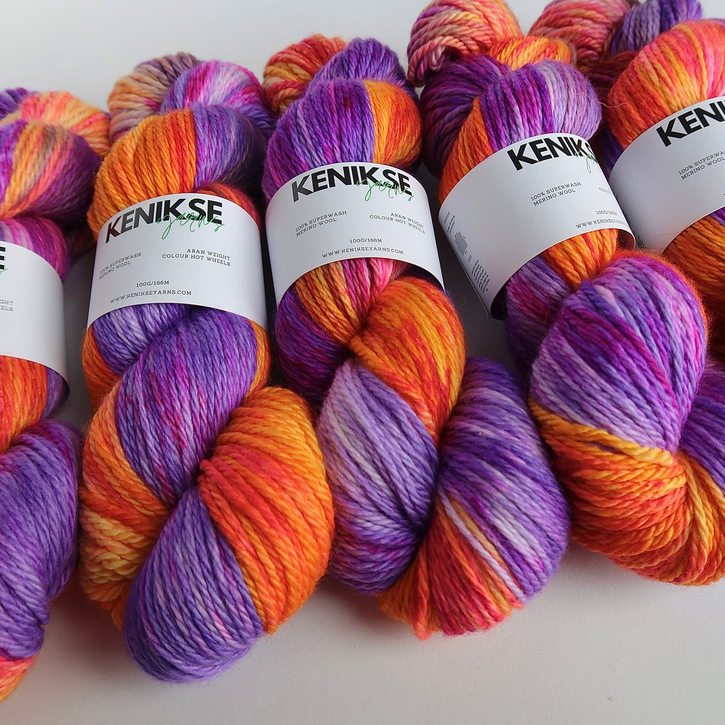 Aran Superwash Merino Wool Yarn 100g in colour Hot Wheels