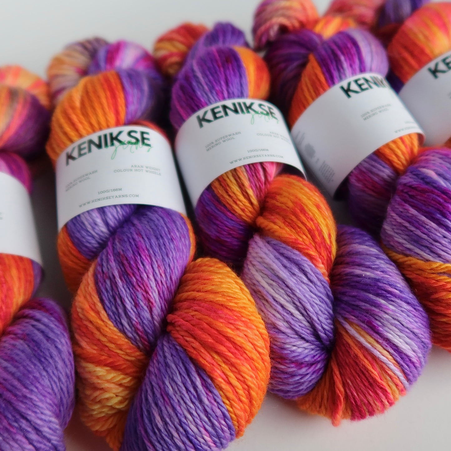 Aran Superwash Merino Wool Yarn 100g in colour Hot Wheels