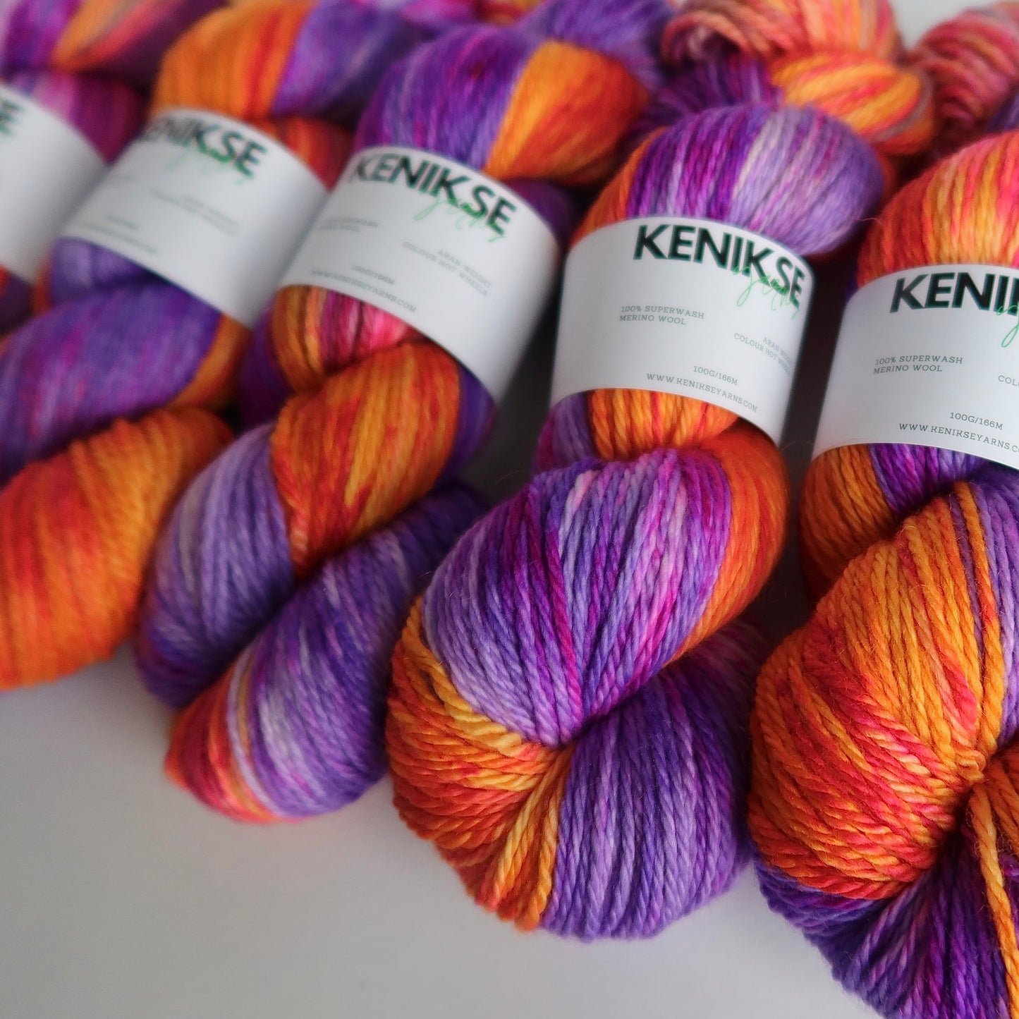 Aran Superwash Merino Wool Yarn 100g in colour Hot Wheels