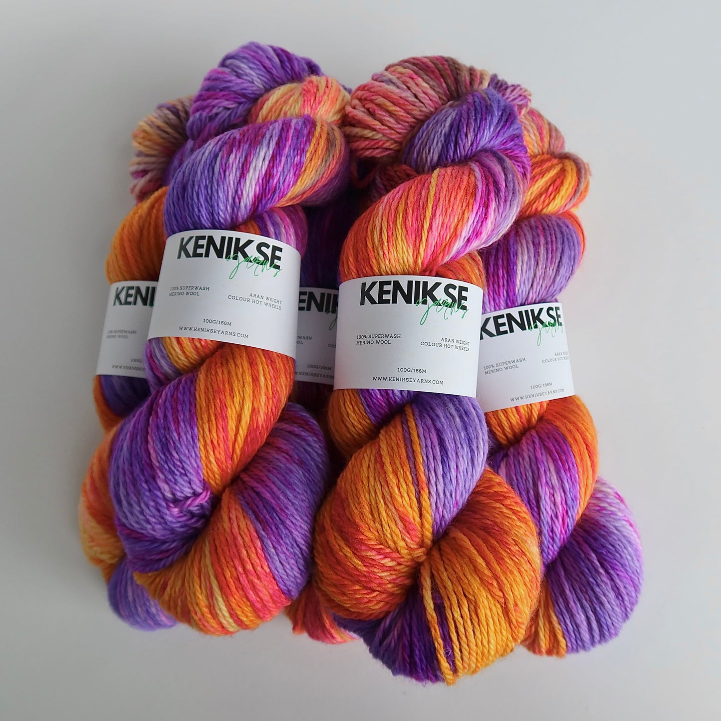 Aran Superwash Merino Wool Yarn 100g in colour Hot Wheels