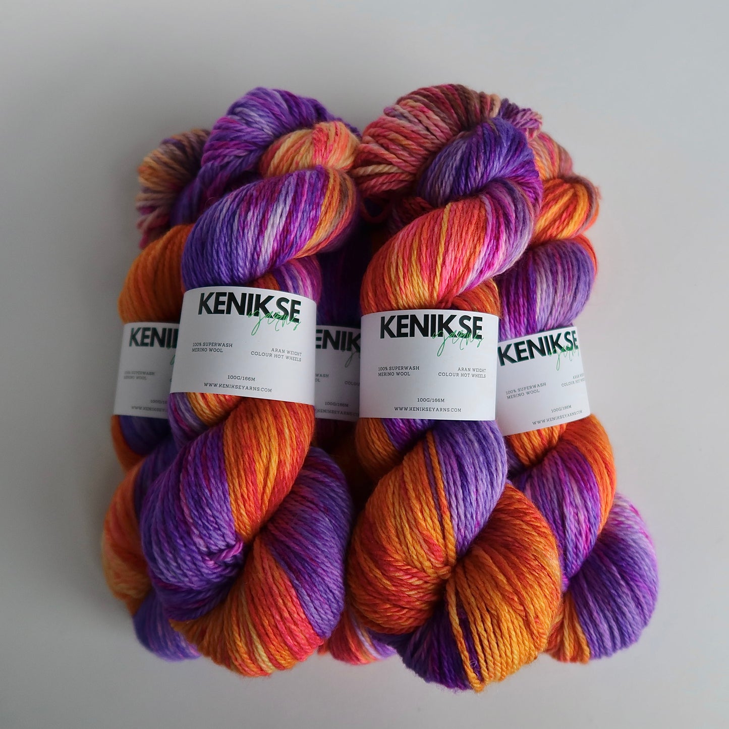 Aran Superwash Merino Wool Yarn 100g in colour Hot Wheels