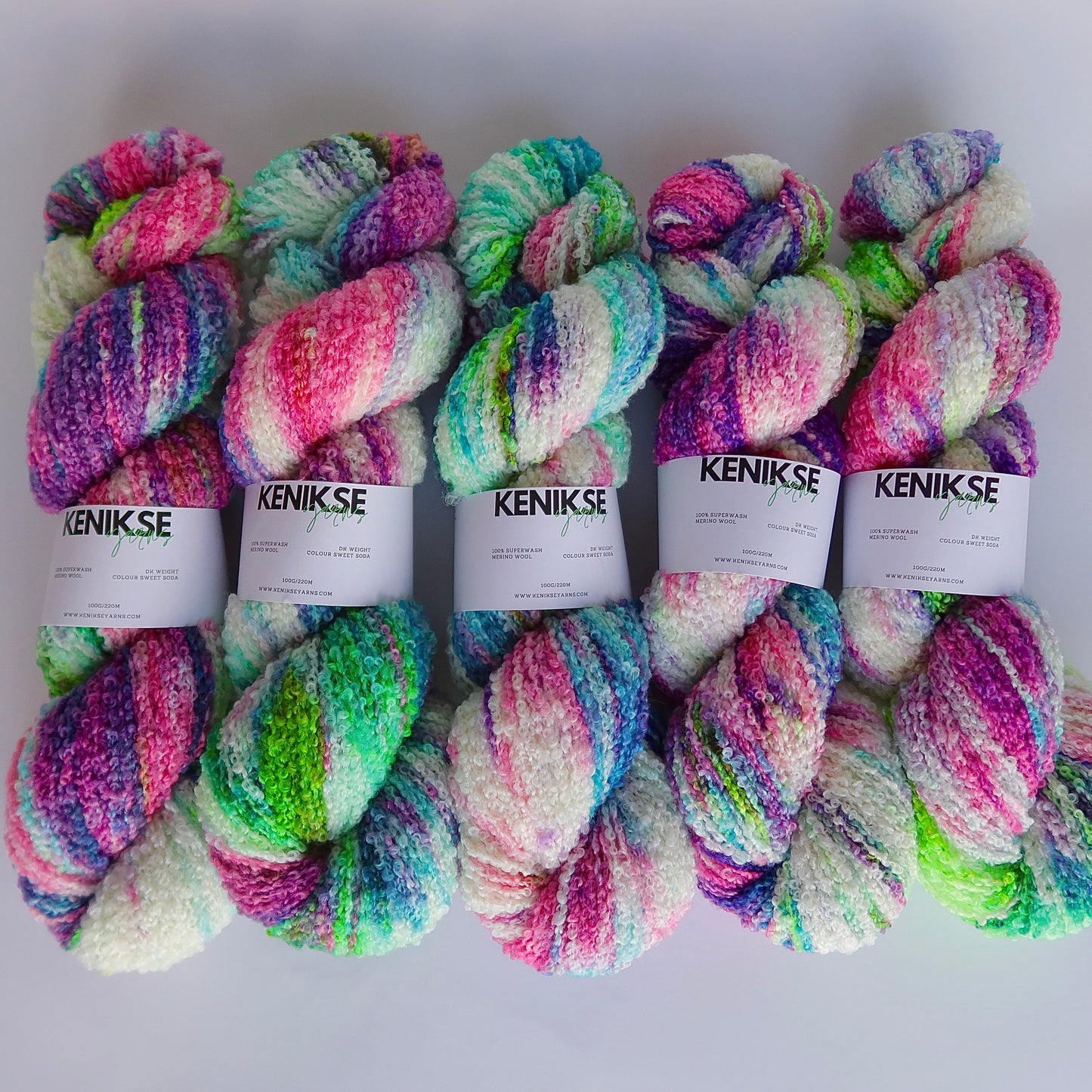 DK Superwash Merino Boucle Wool 100g in colour Sweet Soda