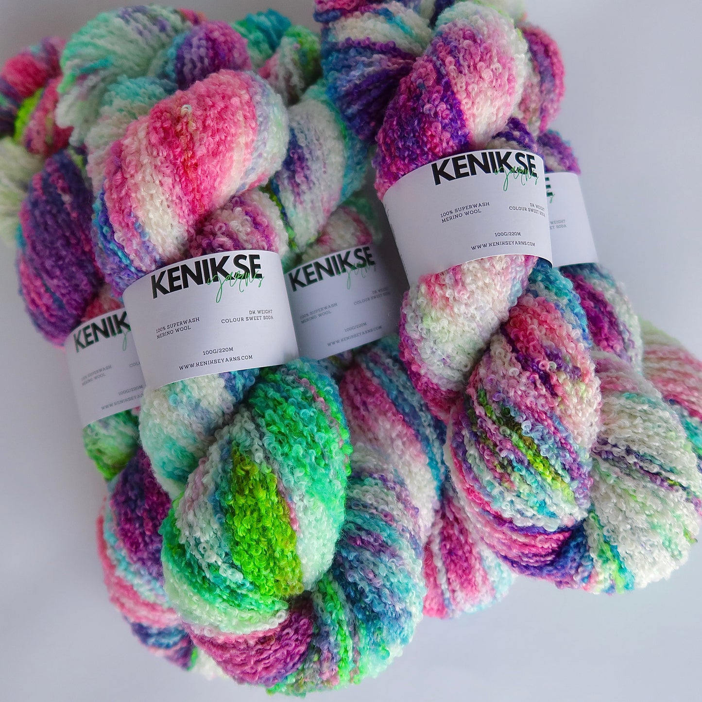 DK Superwash Merino Boucle Wool 100g in colour Sweet Soda